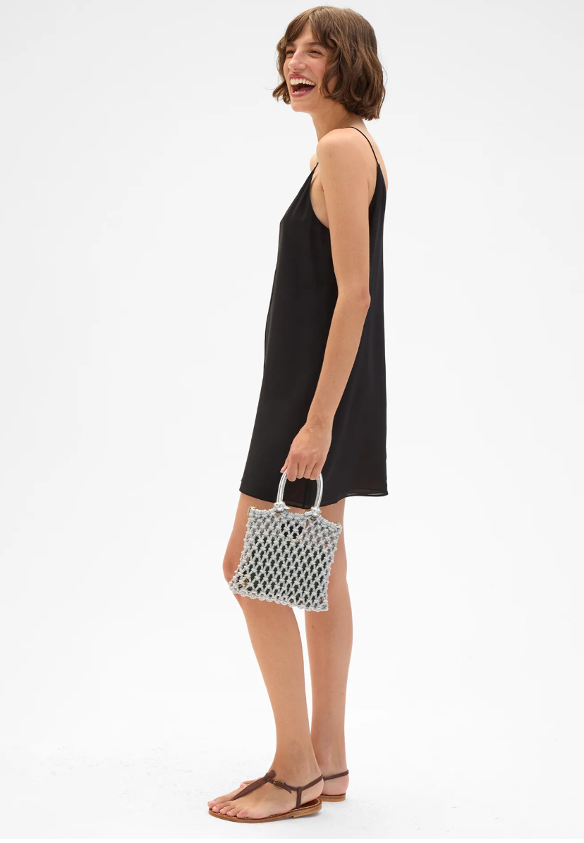 Clare V. Bianca bag in Silver