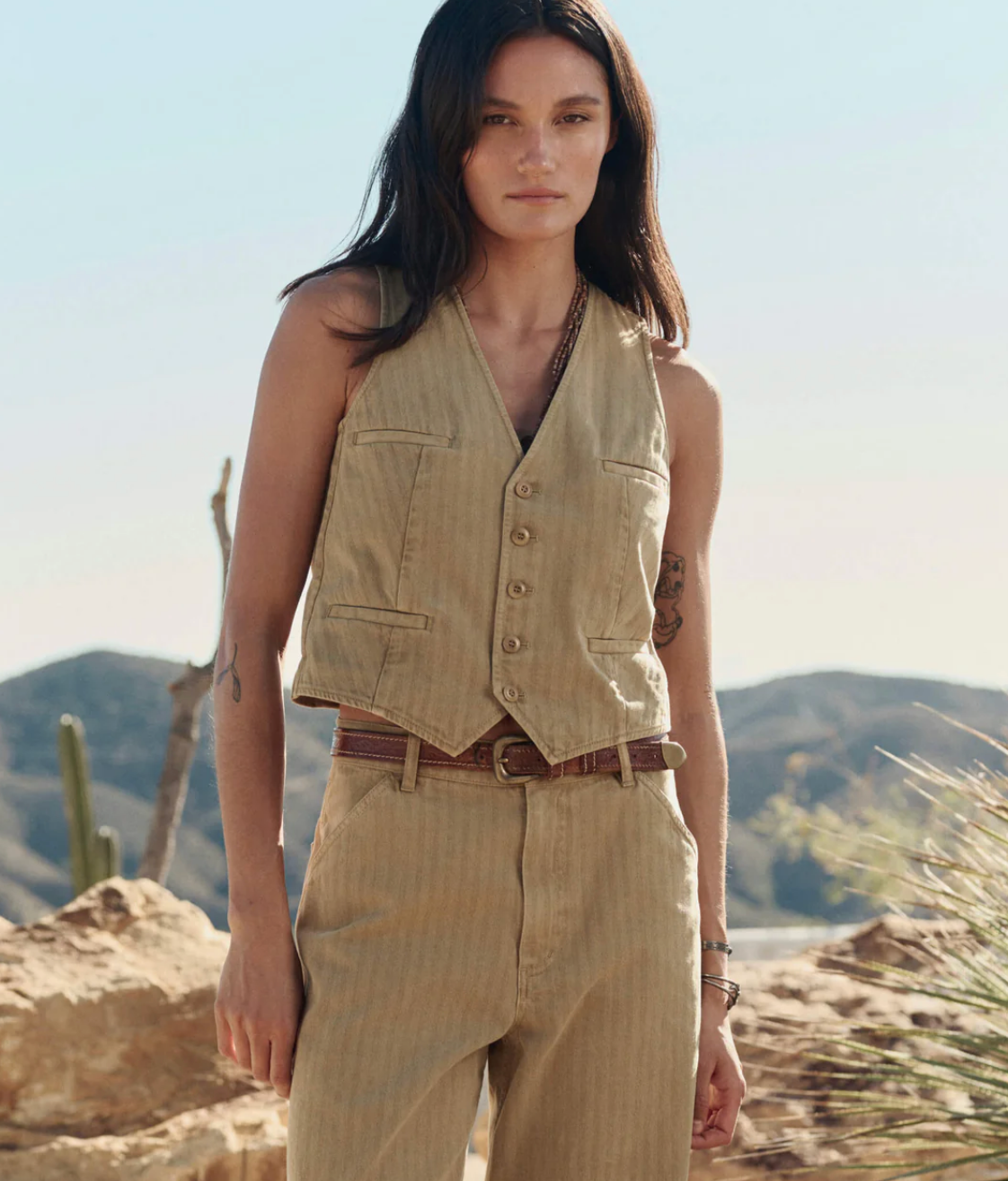 The Great. The Suit Vest in Driftwood