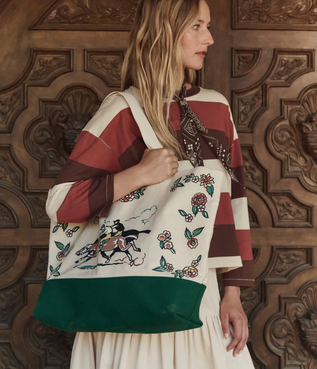 The Great. The Derby Tote in Cream
