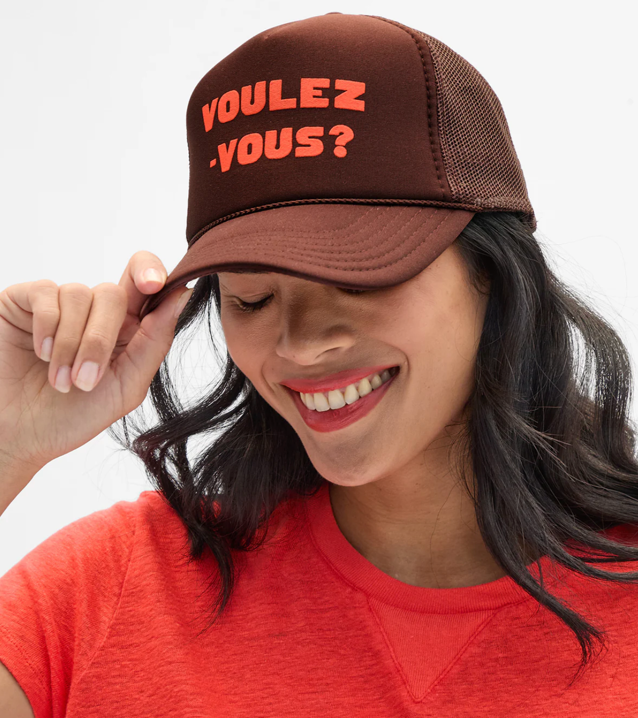 Clare V. Trucker Hat- Voulez-Vous Chocolate