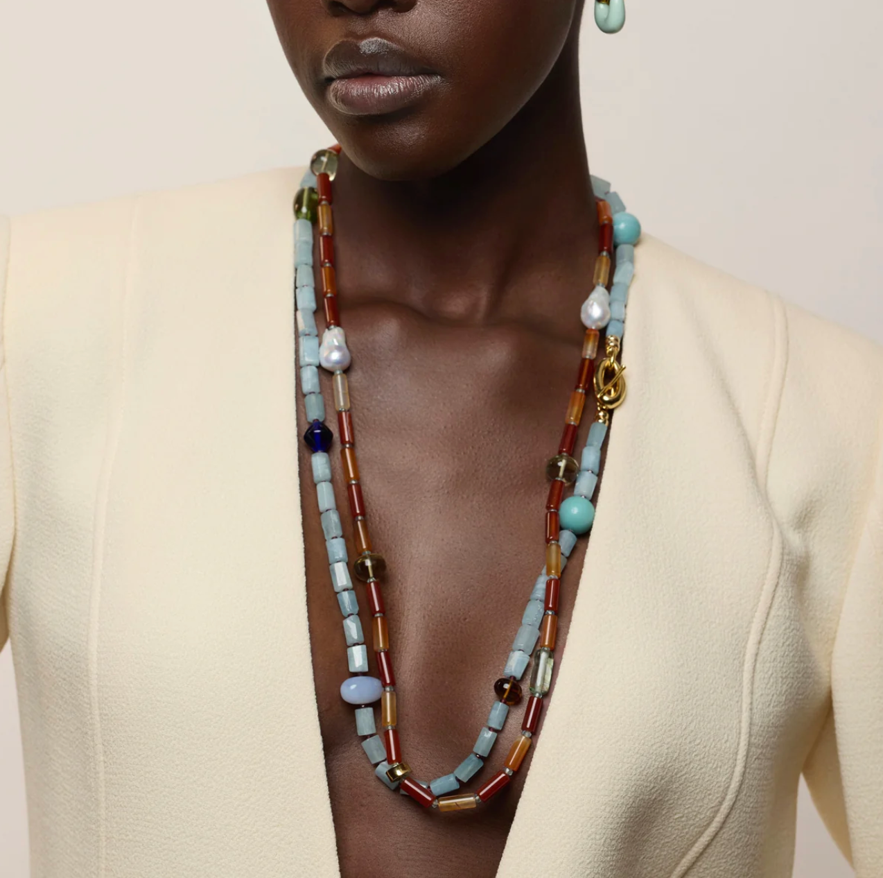 Lizzie Fortunato- Circo Necklace in Blue Mist