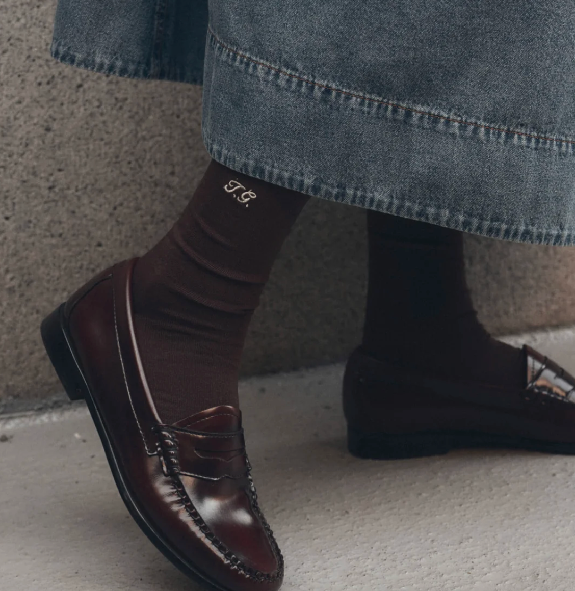 The Great. The Monogrammed Trouser Sock