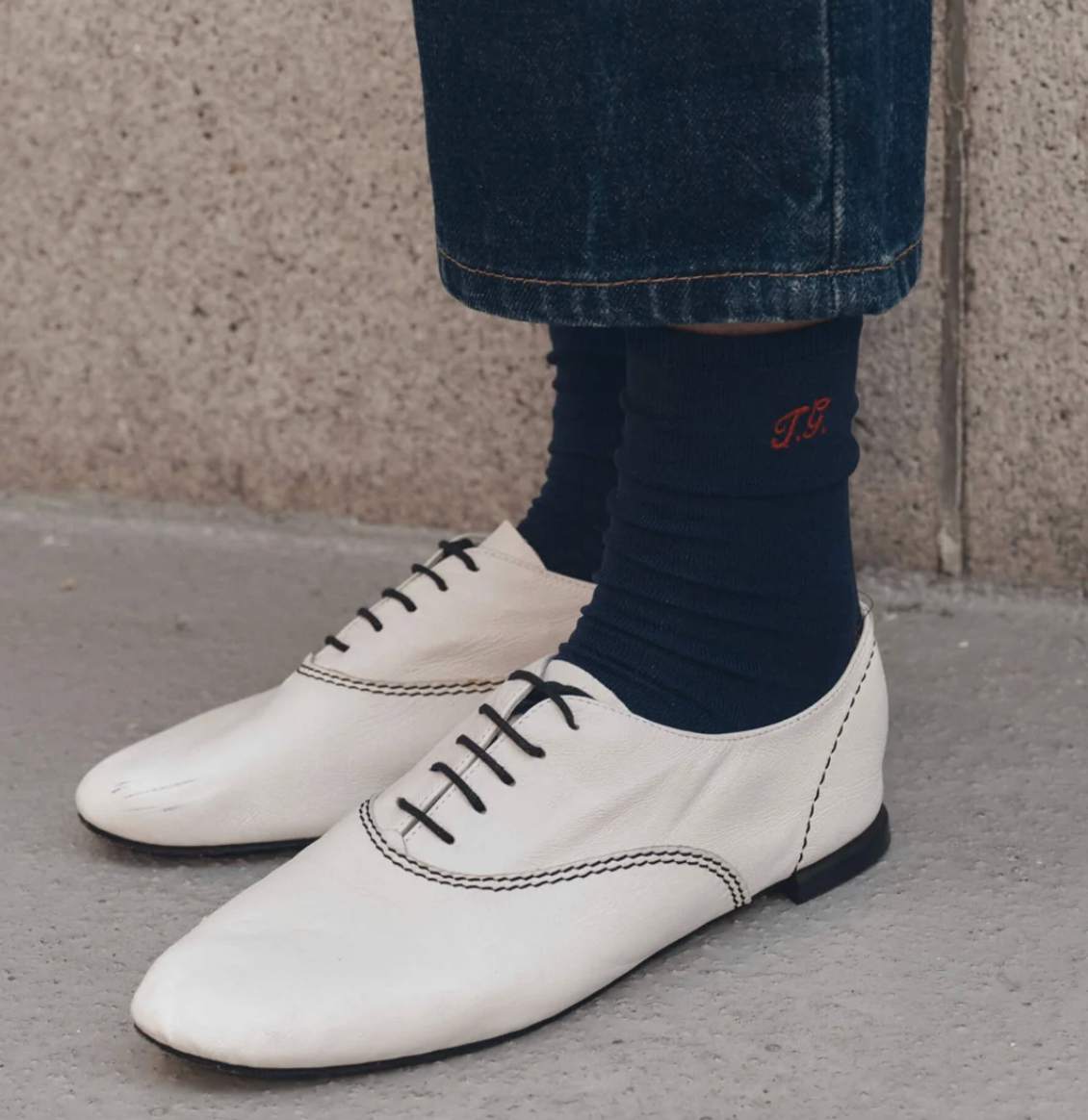 The Great. The Monogrammed Trouser Sock