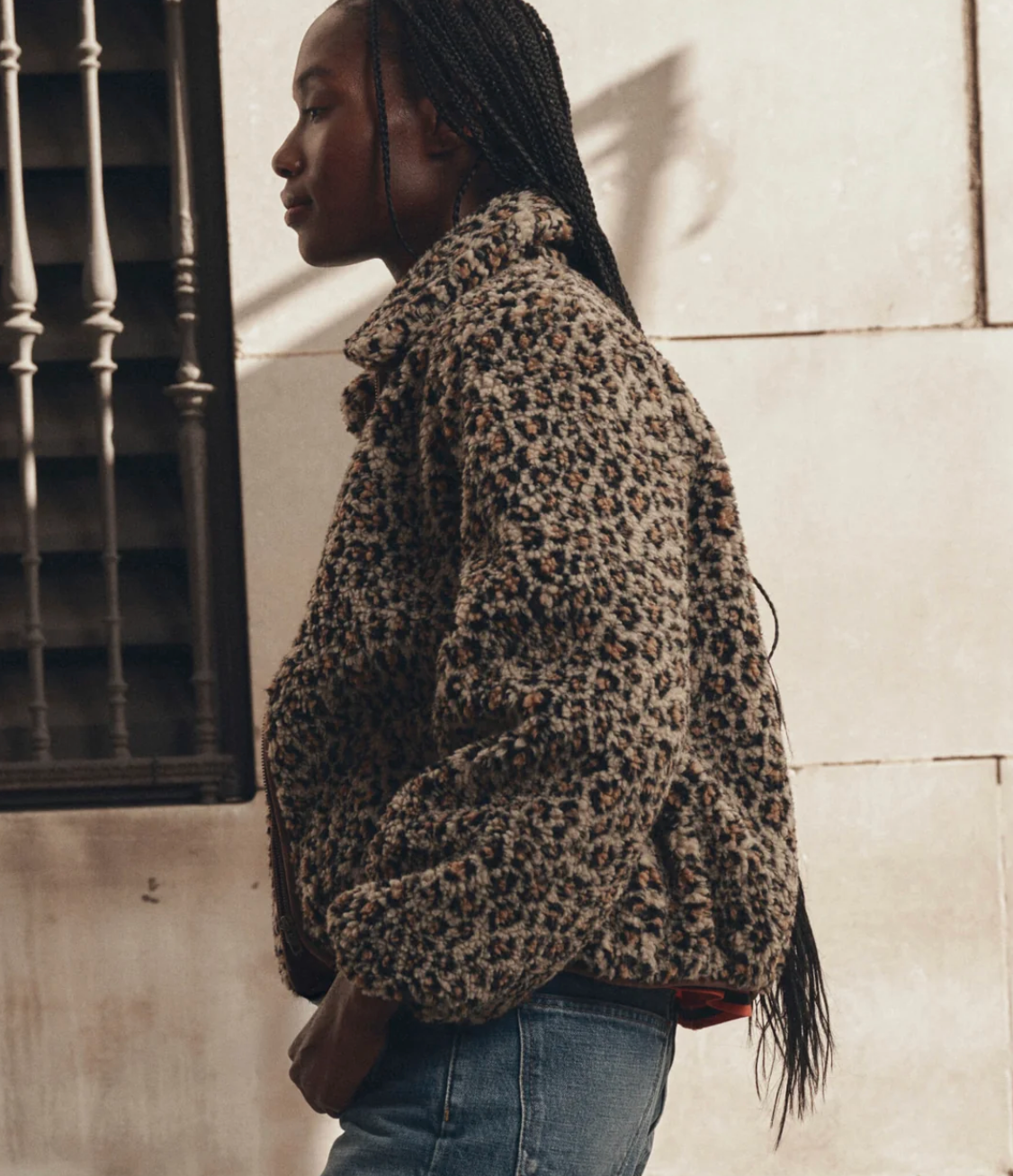 The Great. The Vail Jacket in Tan Leopard