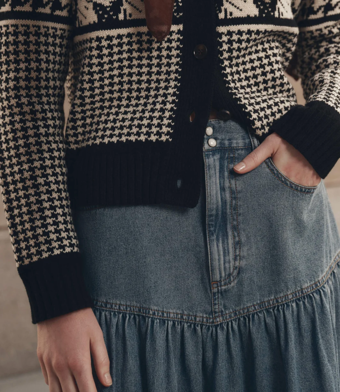 The Great. The Western Yoke Skirt