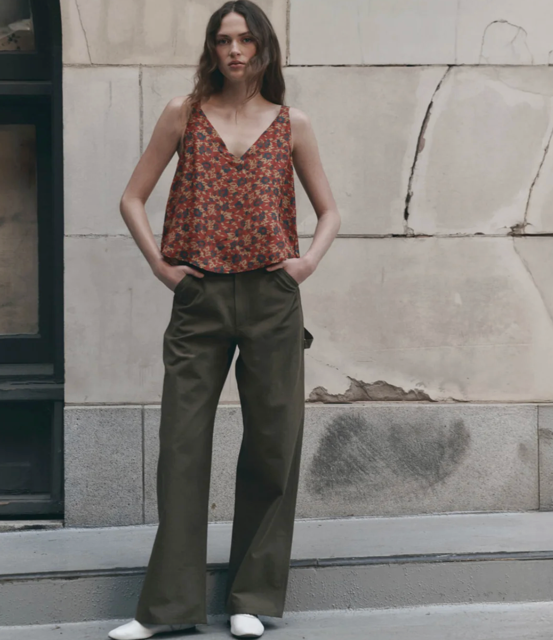 The Great. The Port Cami in Gilded Poppy