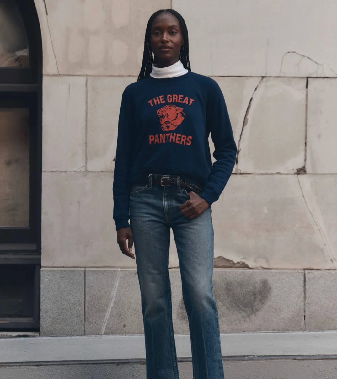 The Great. The Fleece Rookie Sweatshirt with Growling Panther