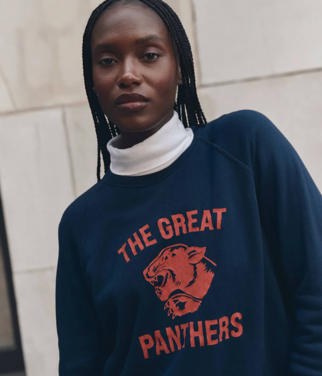 The Great. The Fleece Rookie Sweatshirt with Growling Panther