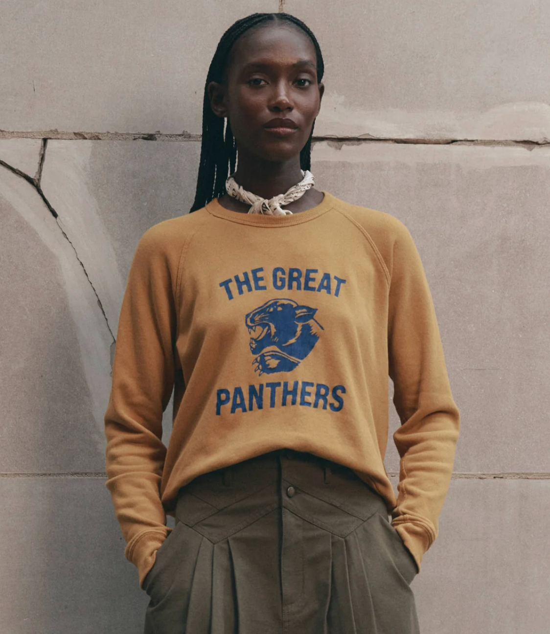 The Great. The Fleece Rookie Sweatshirt with Growling Panther