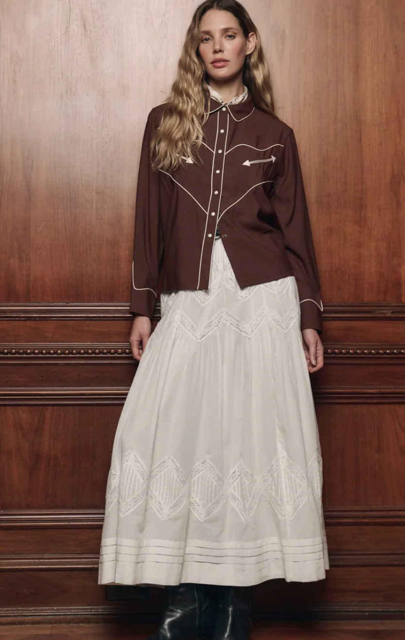 The Great. The Western Shirt in Brown