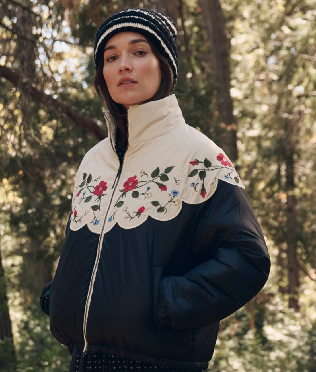 The Great. The Wildflower Puffer in Almost Black