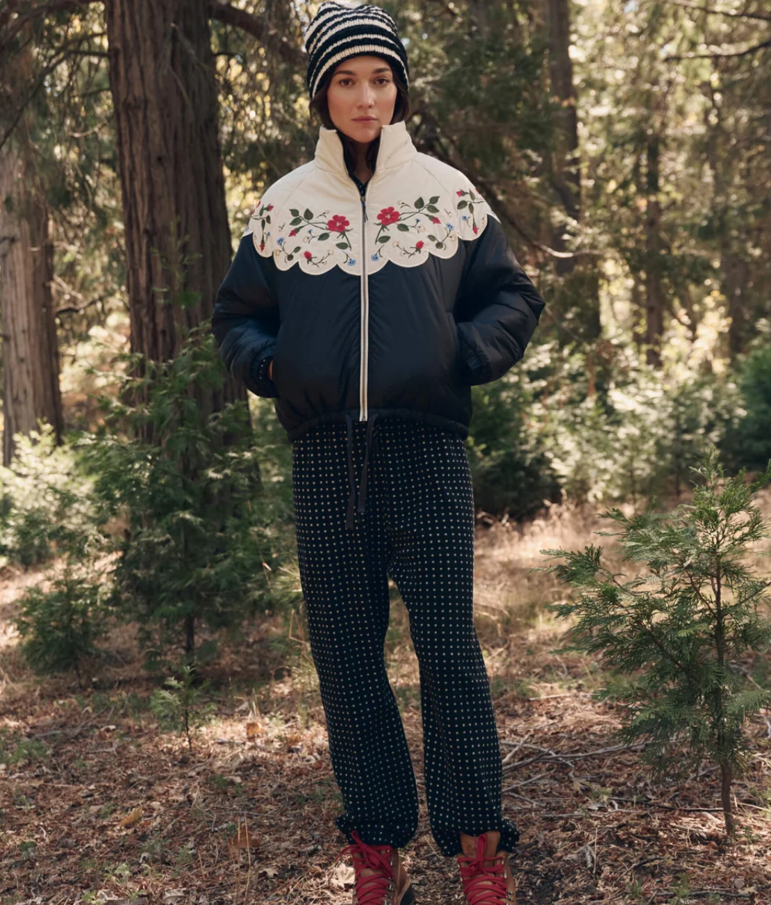 The Great. The Wildflower Puffer in Almost Black