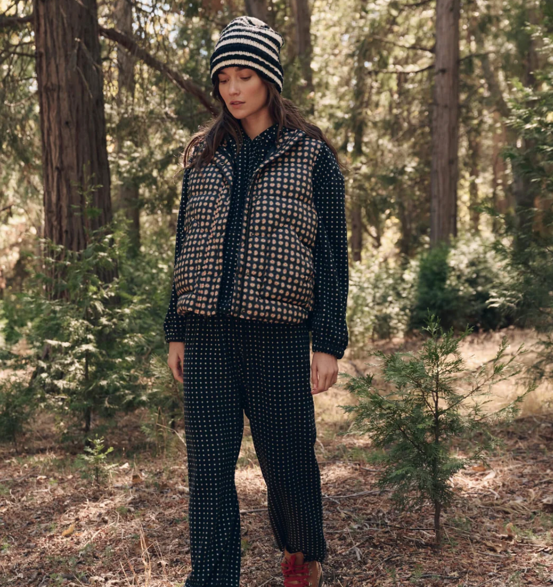 The Great. The Polar Vest in Black Paisley