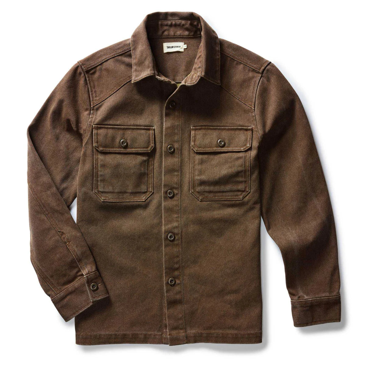 Taylor Stitch- Shop Shirt in Aged Penny Chipped Canvas