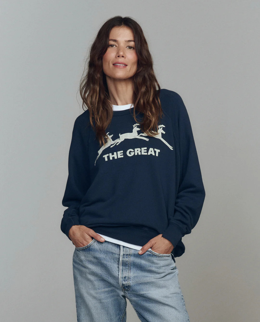 The Great - The College Sweatshirt w/ Deer Graphic