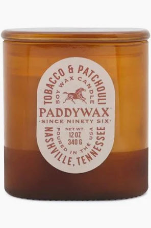 Paddywax- Vista 12 oz Candle - Tobacco + Patchouli
