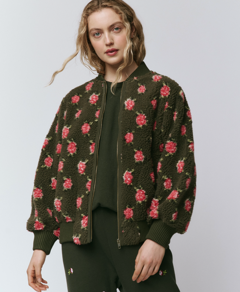 The Great - The Zip Front Plush Bomber