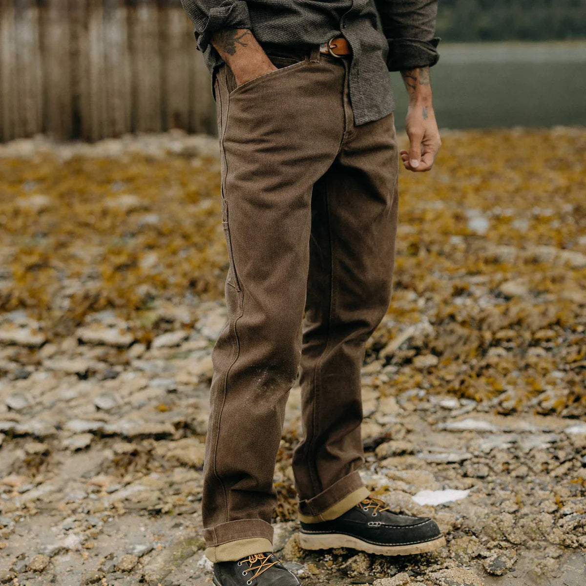 The Workhorse Pant in Aged Penny Chipped Canvas