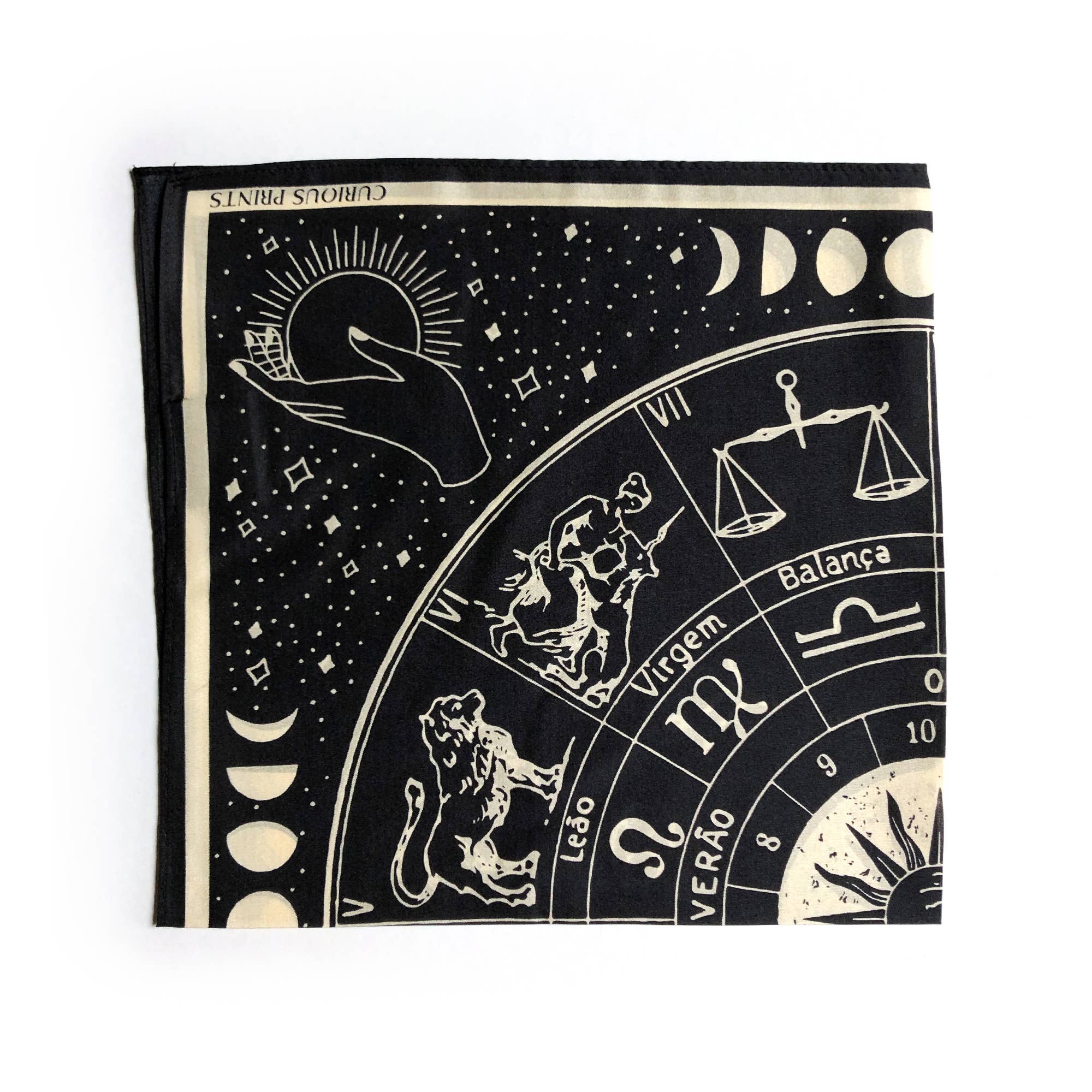 100% Silk Scarf Zodiac Signs Astrology Bandana Tapestry