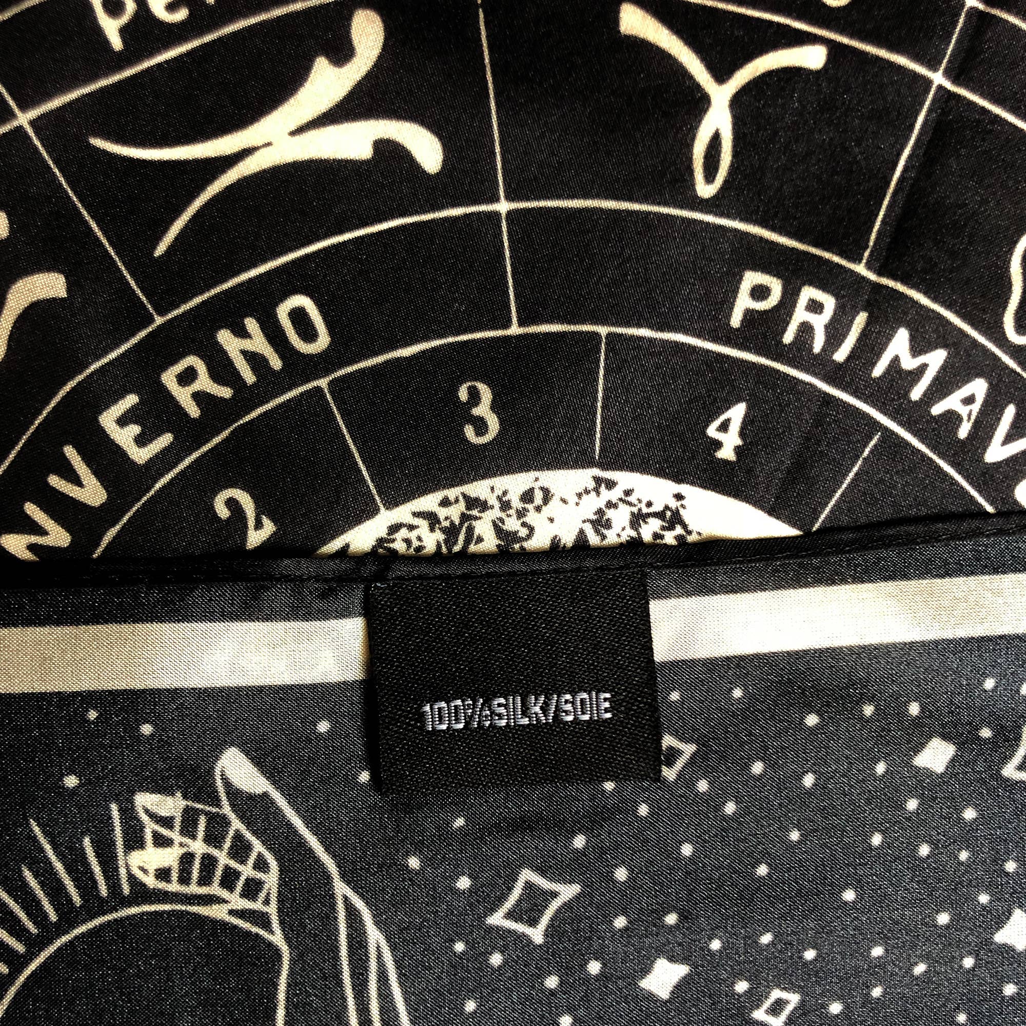 100% Silk Scarf Zodiac Signs Astrology Bandana Tapestry