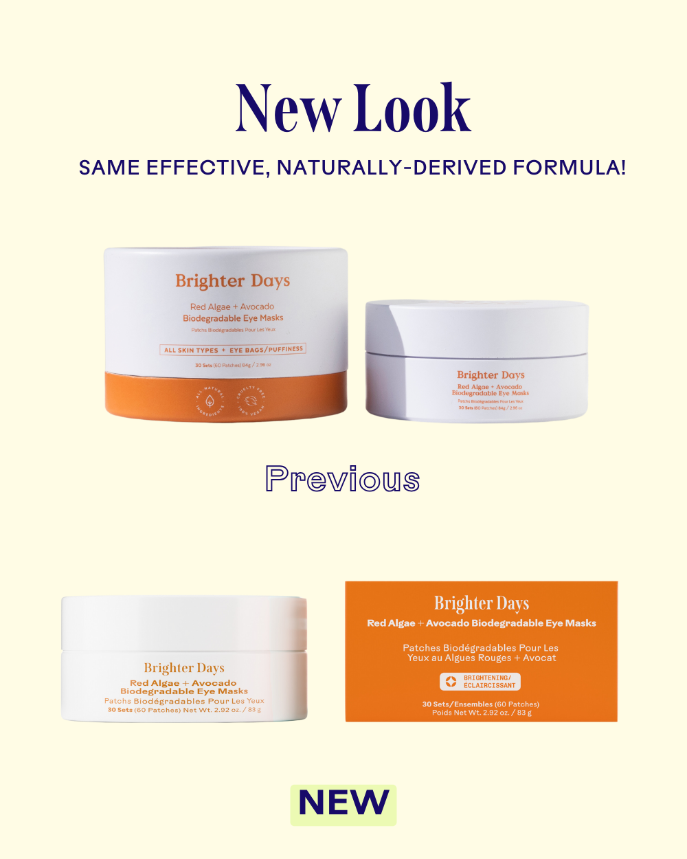 Brighter Days Red Algae + Avocado Biodegradable Eye Mask