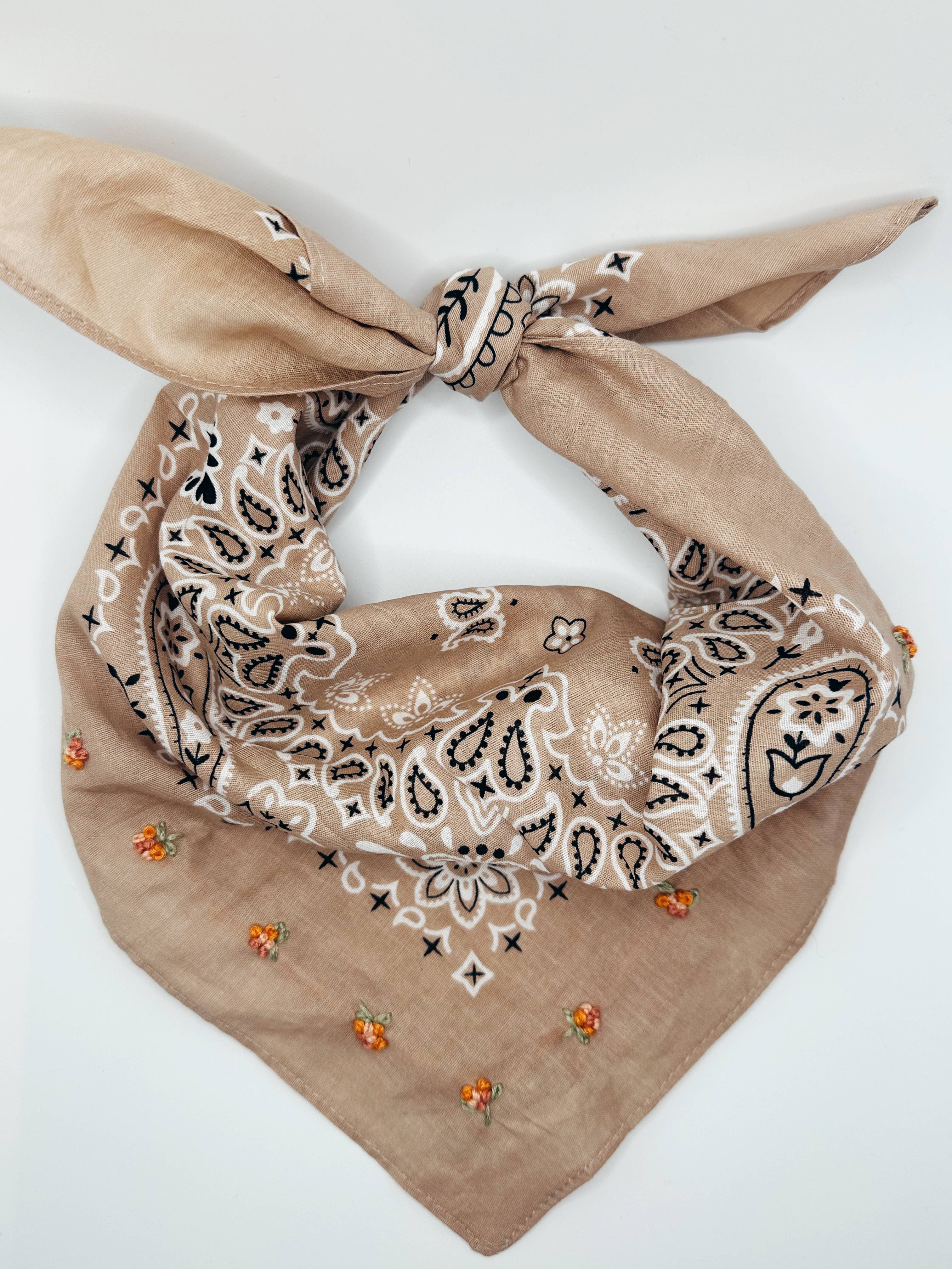 Mini bouquet bandana - tan