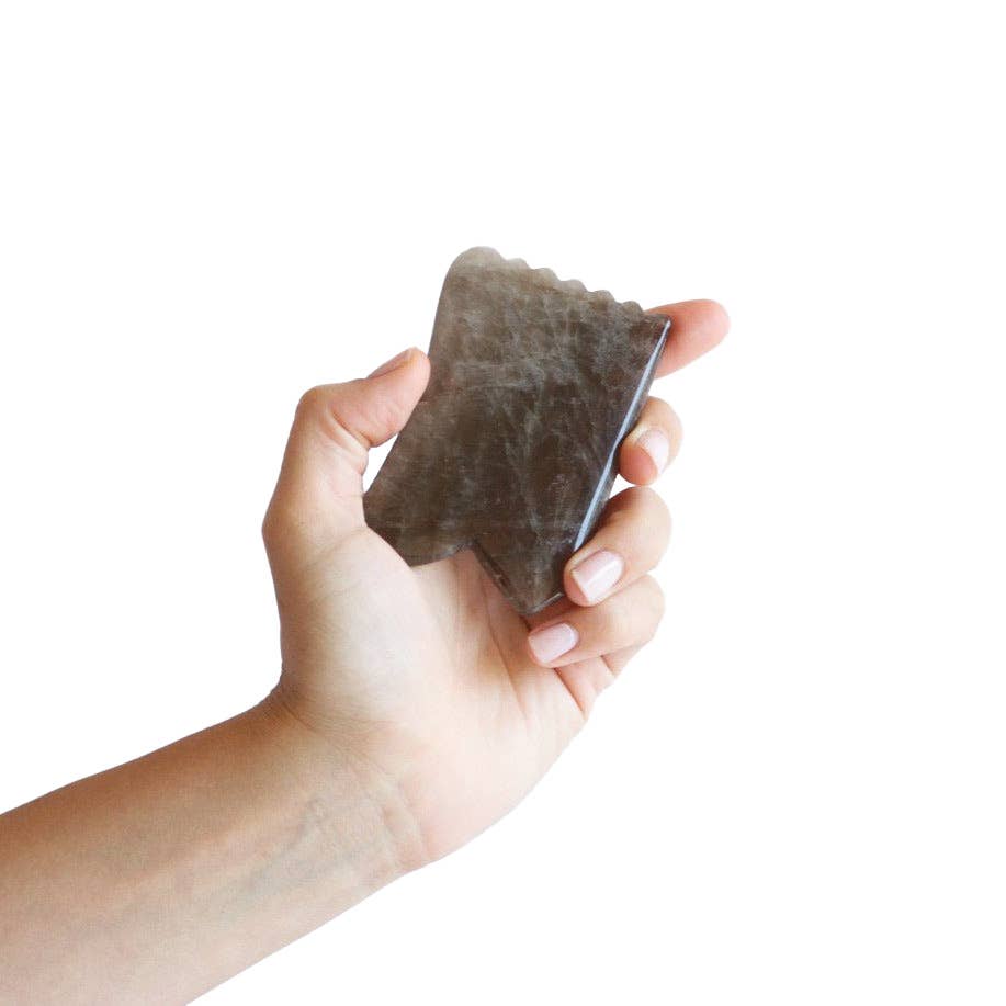 GUA SHA SMOKEY QUARTZ FACIAL MASSAGE TOOL