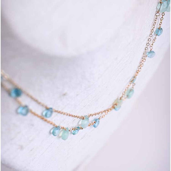 Abby - gemstone two strand necklace