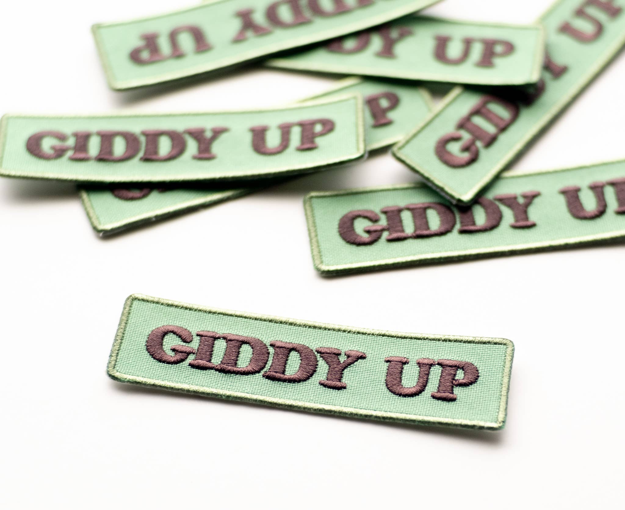 Giddy Up Embroidered Iron on Patch - Western