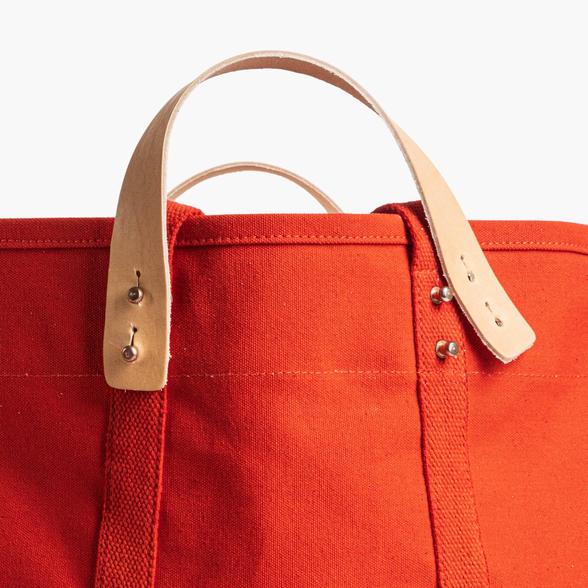 IMMODEST COTTON- Large East West Tote | Persimmon