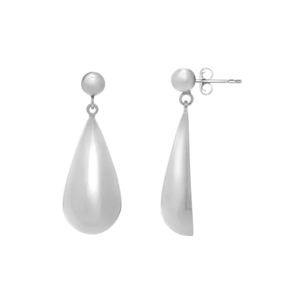 Puffed Teardrop Dangle Earring