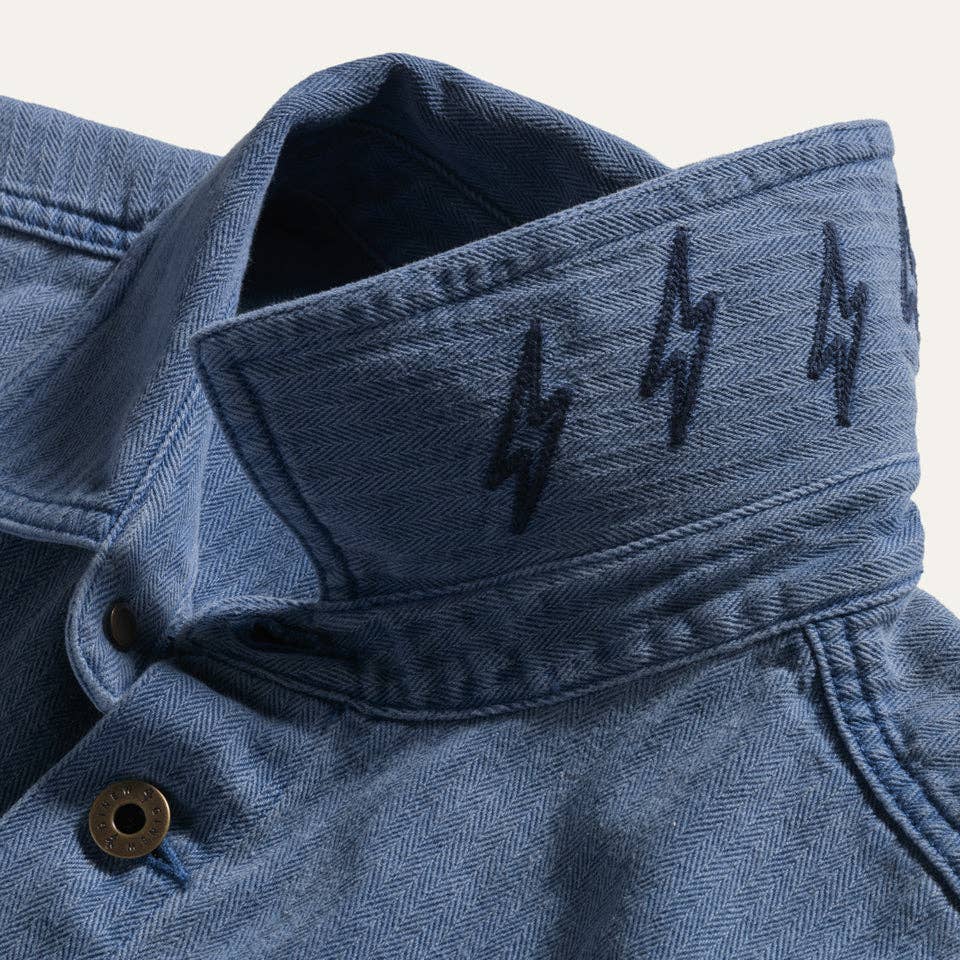 GINEW-Barn Jacket Indigo Herringbone
