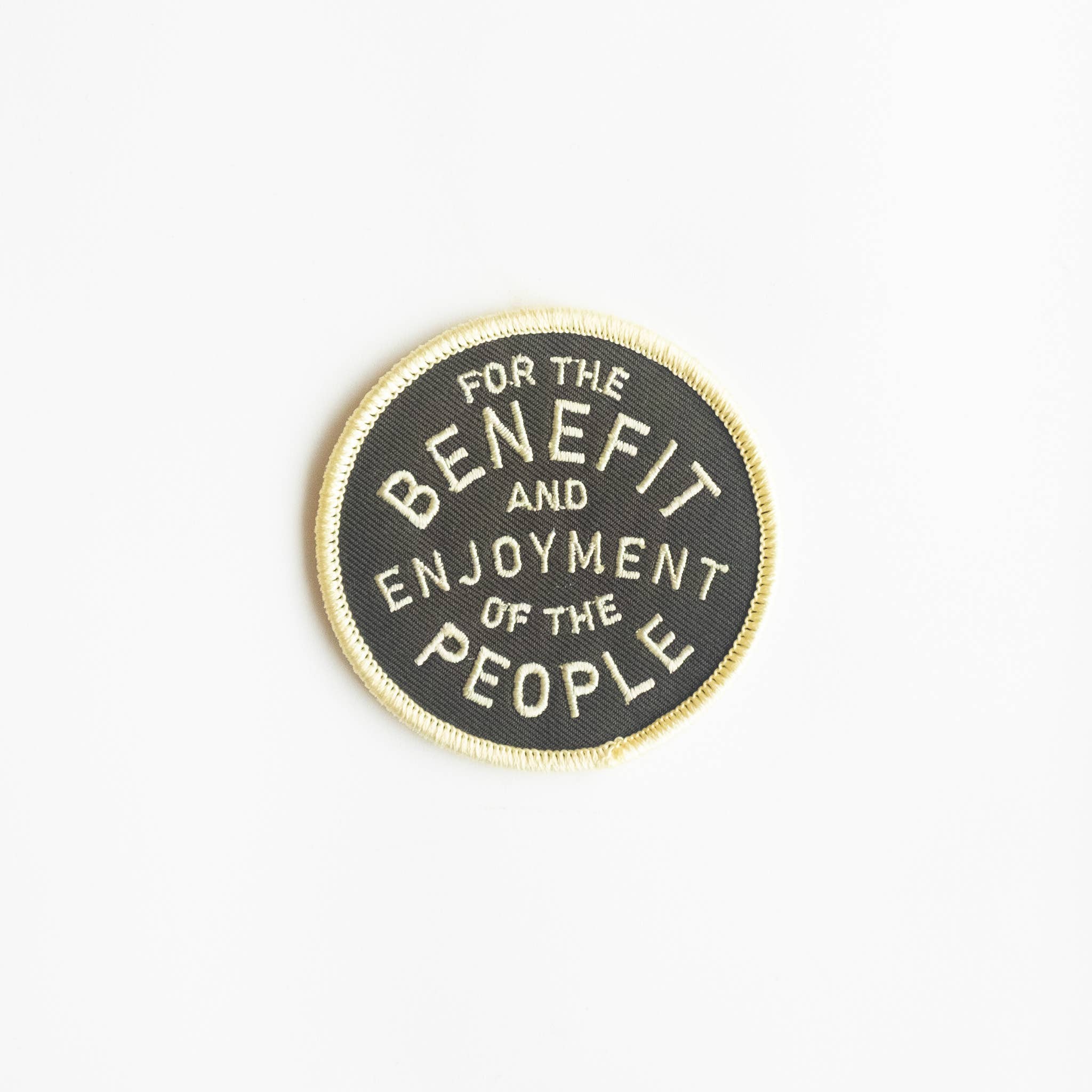 For The Benefit and Enjoyment of The People Iron on Patch