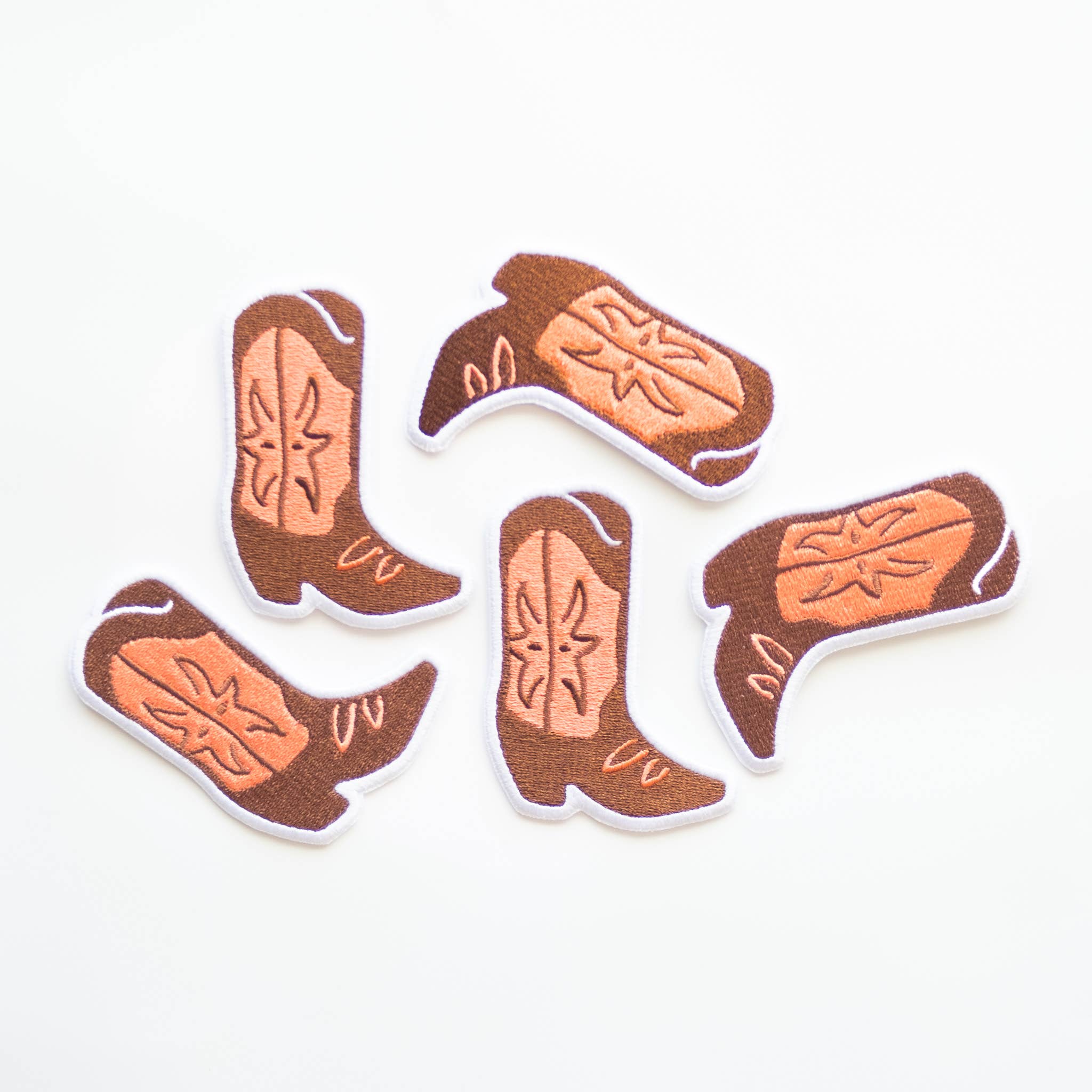 Cowgirl Boot Embroidered Iron on Patch