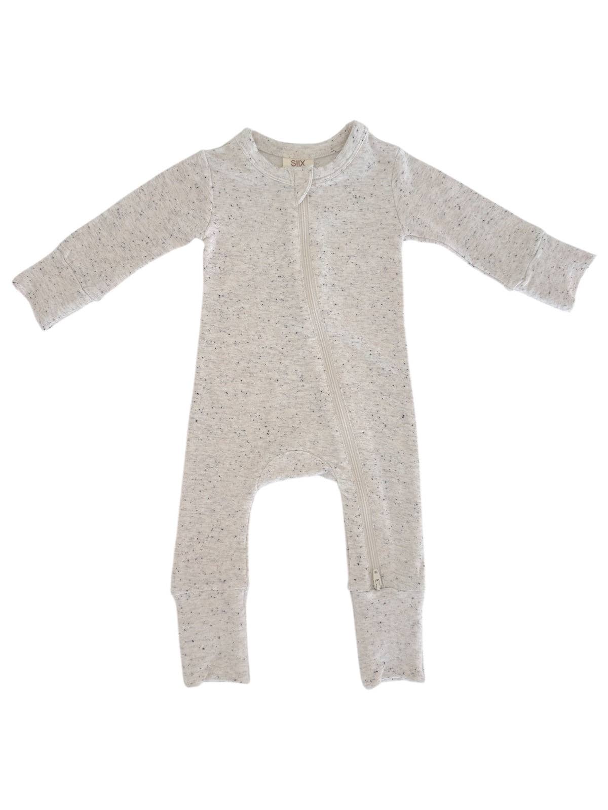 Dove Speckle / 2-Way Zip Romper
