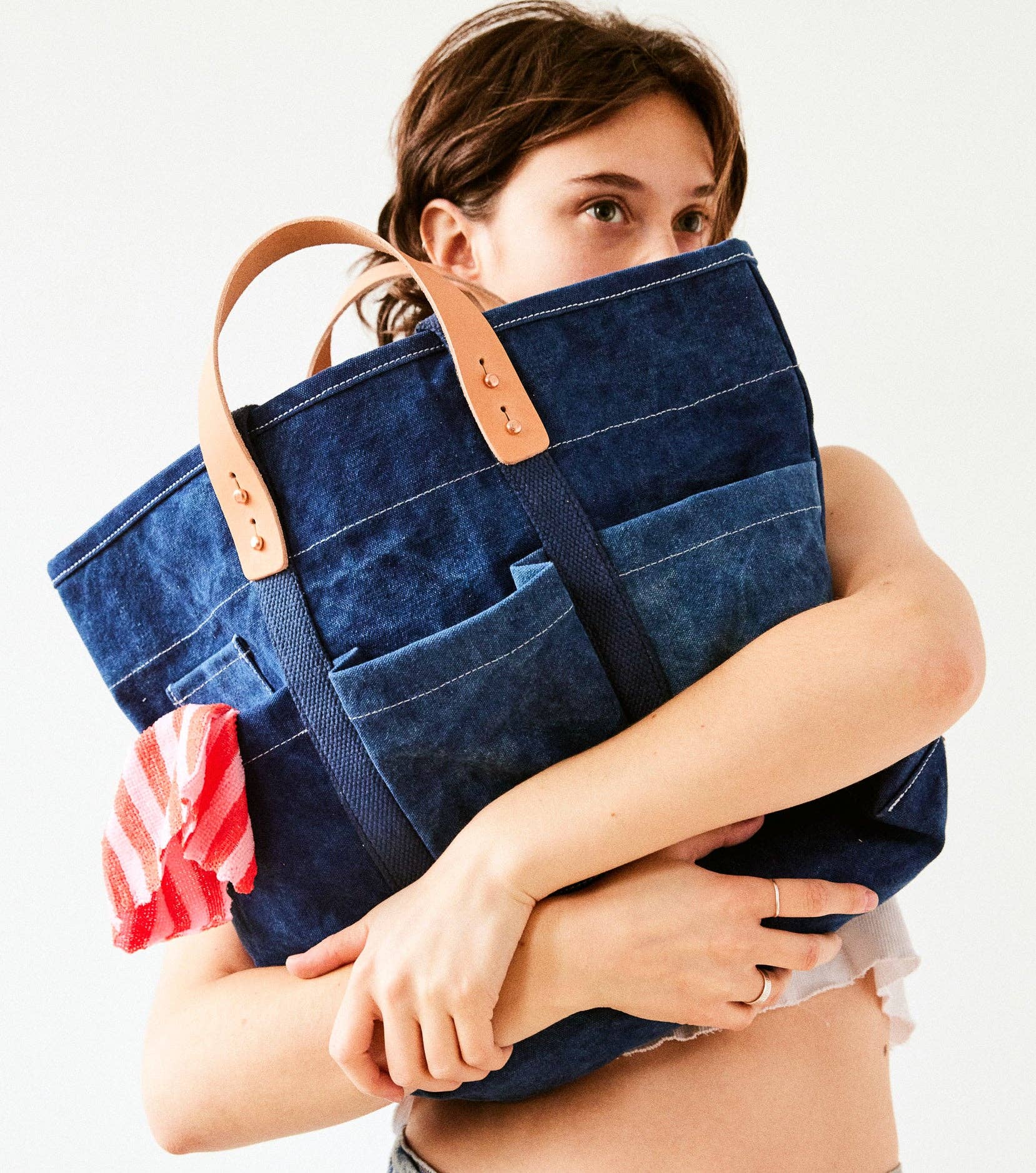 IMMODEST COTTON- Construction Tote | Indigo
