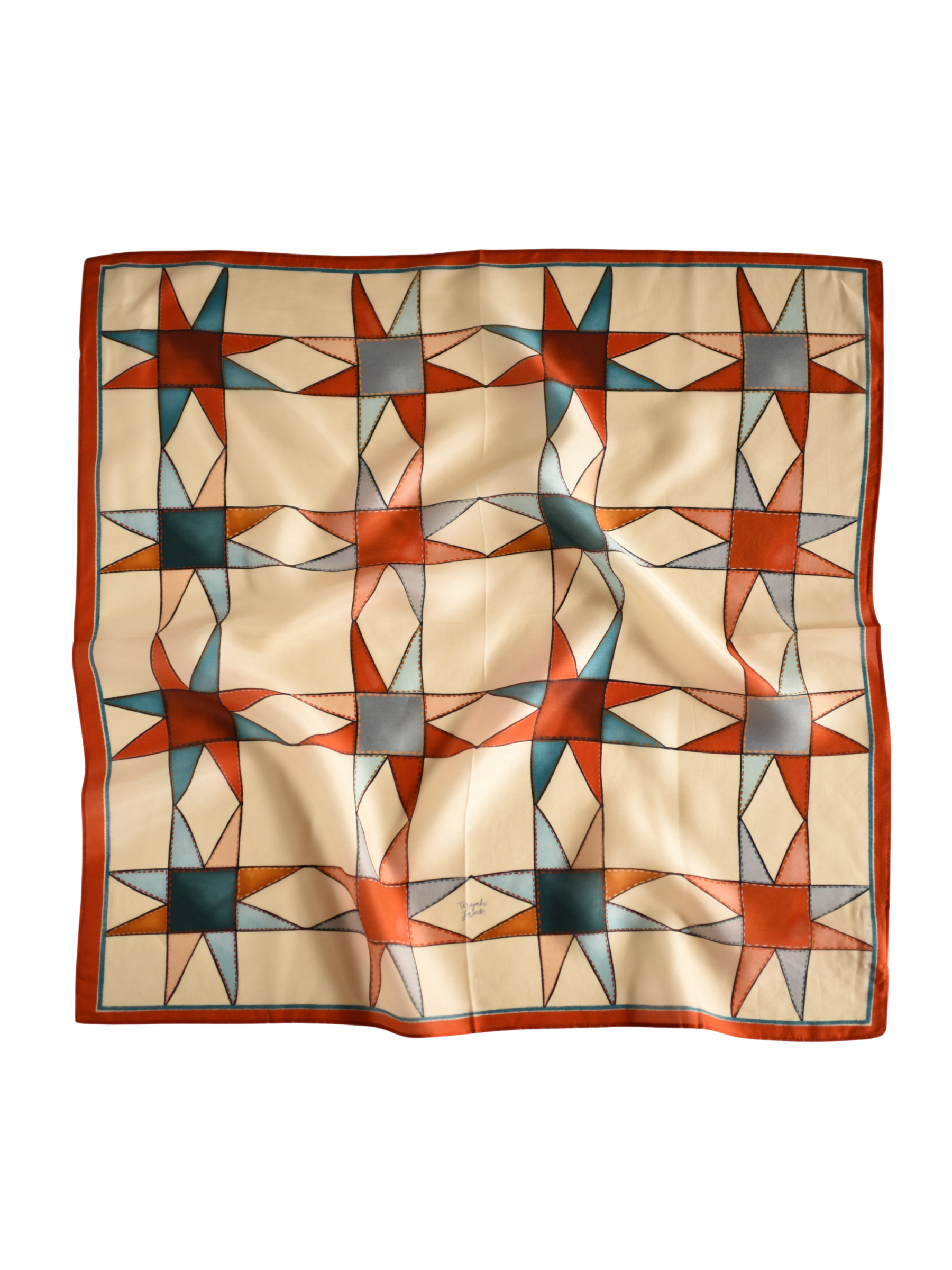 Americana Stars Wild Rag Western Silk Scarf