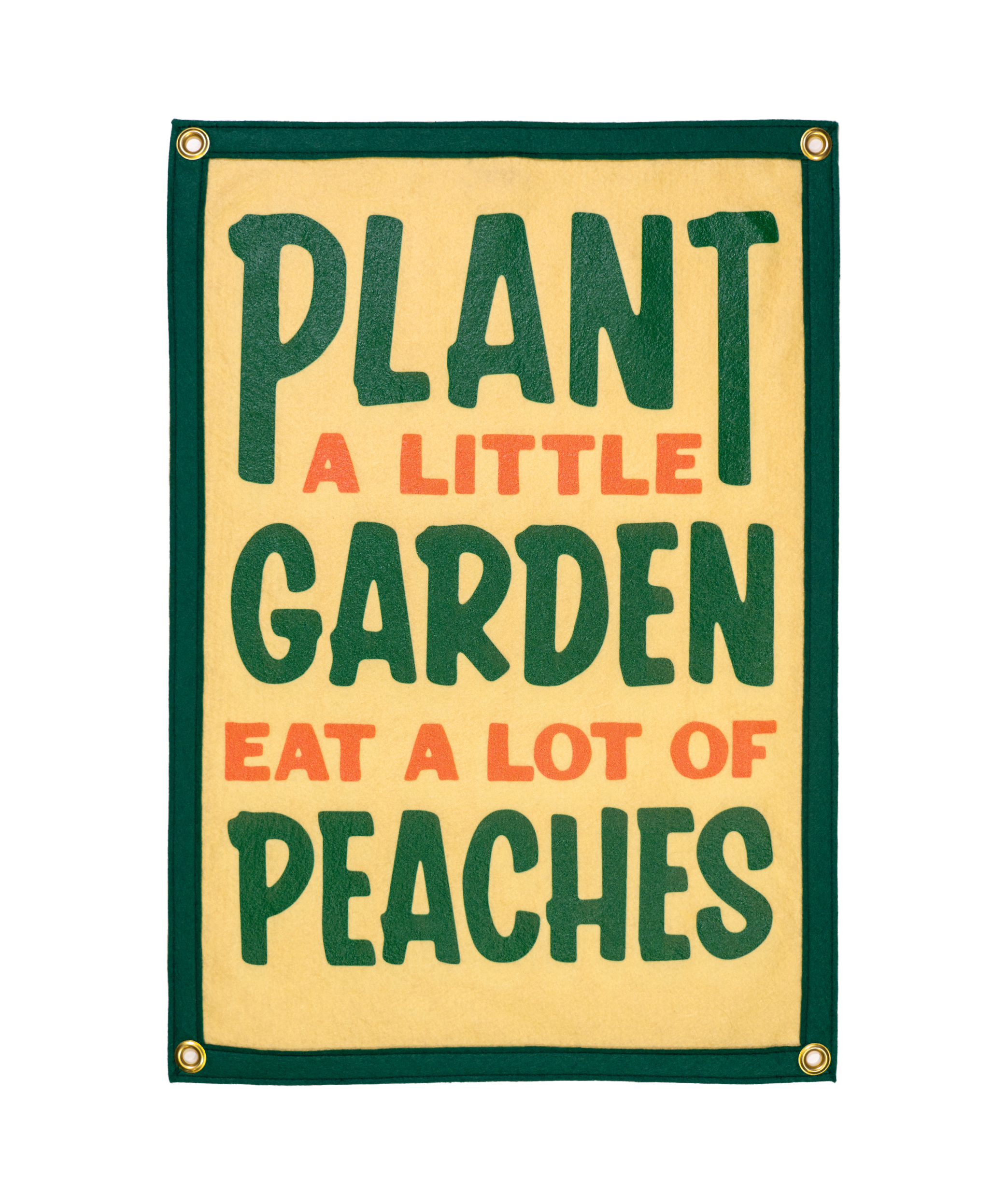 Plant A Little Garden Eat A Lot Of Peaches Camp Flag • John Prine x Oxford Pennant