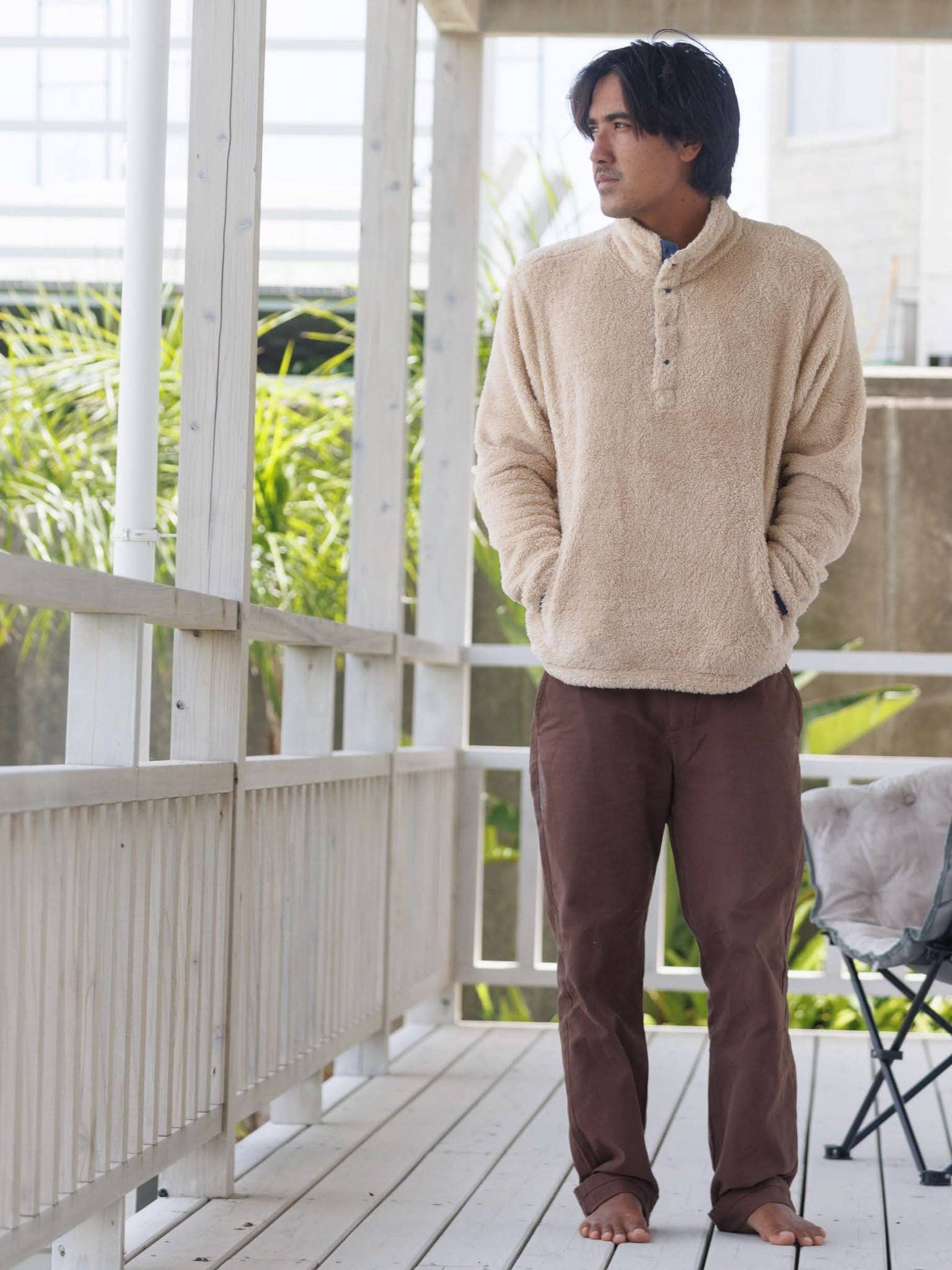 Mollusk- Shaggy Pullover in Natural