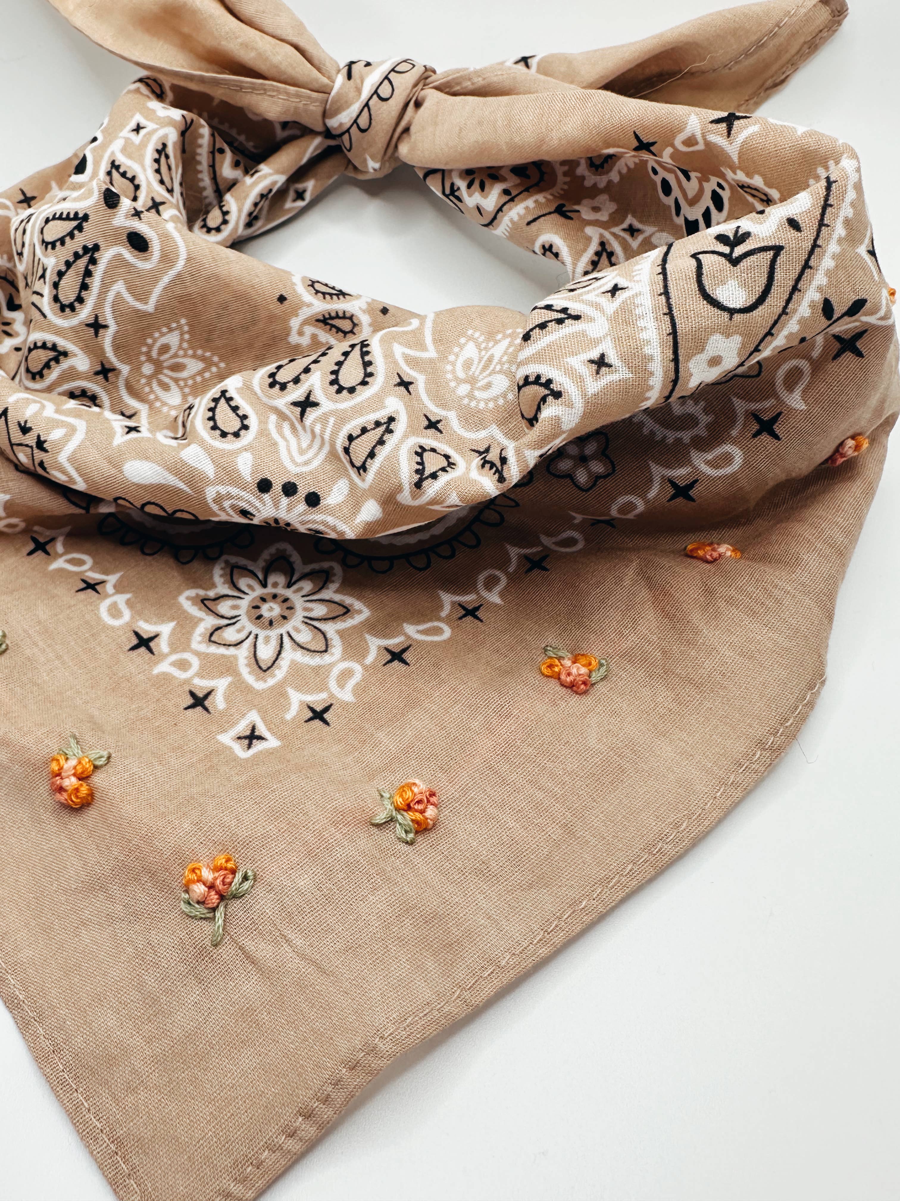 Mini bouquet bandana - tan