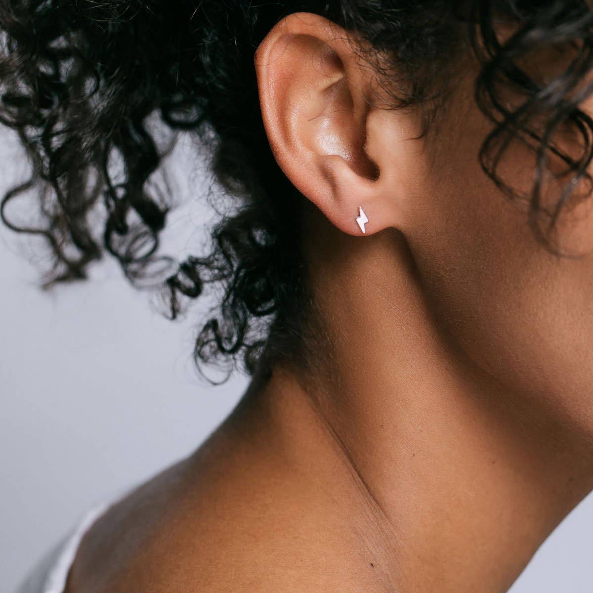 Lightning Bolt Stud Earrings 18K Gold Vermeil | Sterling Silver Nickel Free Hypoallergenic Ships from CA