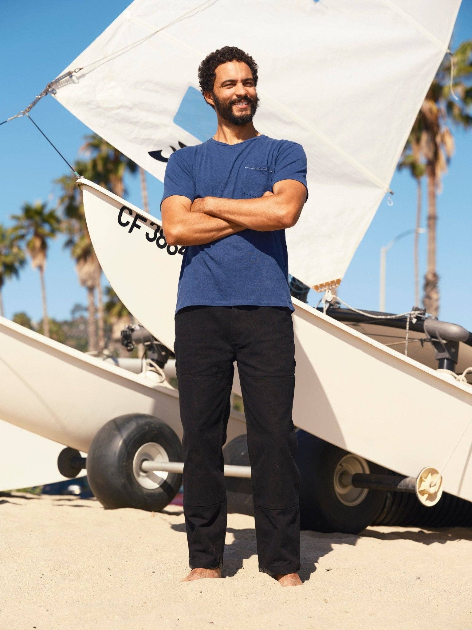 Mollusk- Hemp Pocket Tee in Indigo