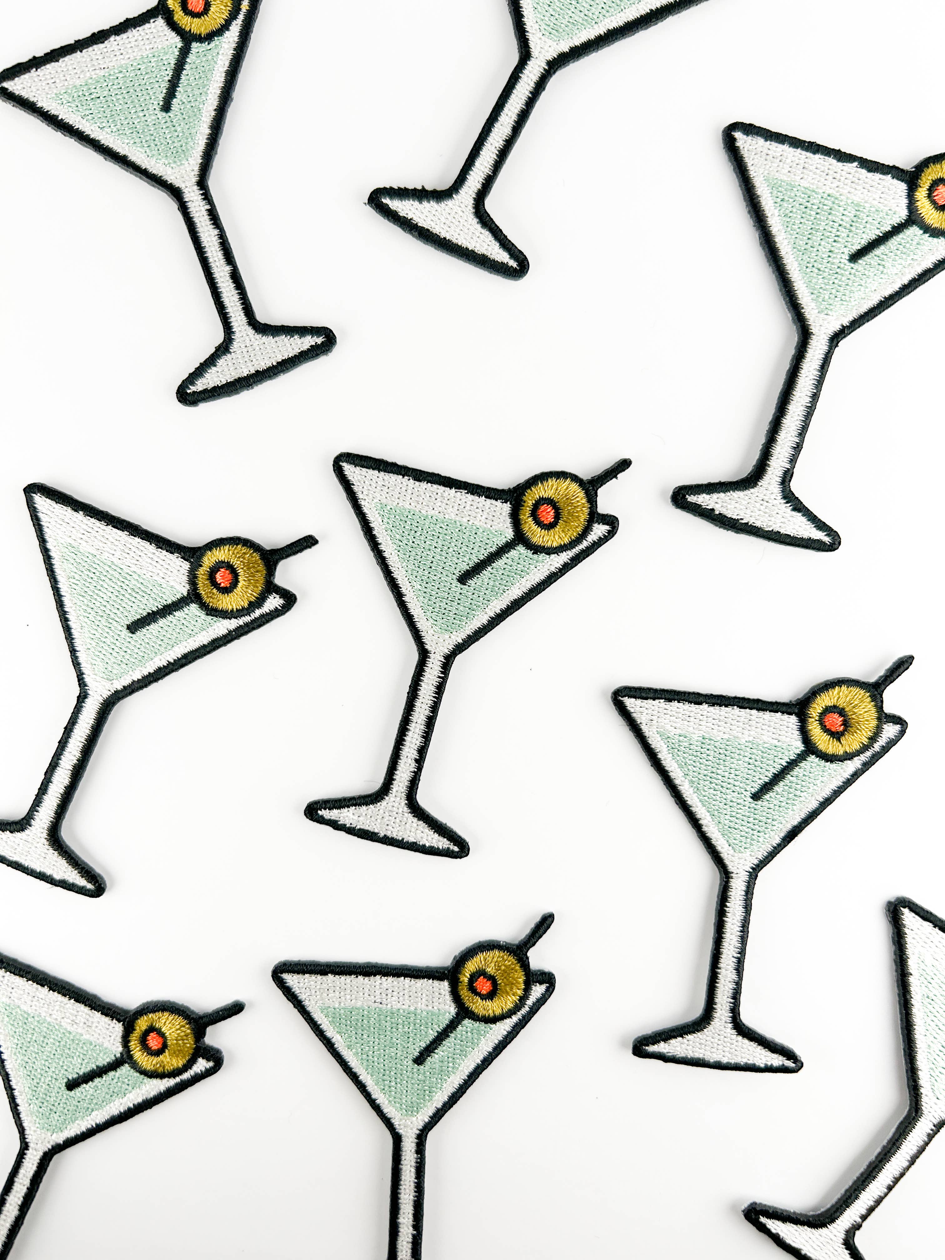 Martini Embroidered Patch | Cocktail Lover Iron On Patch