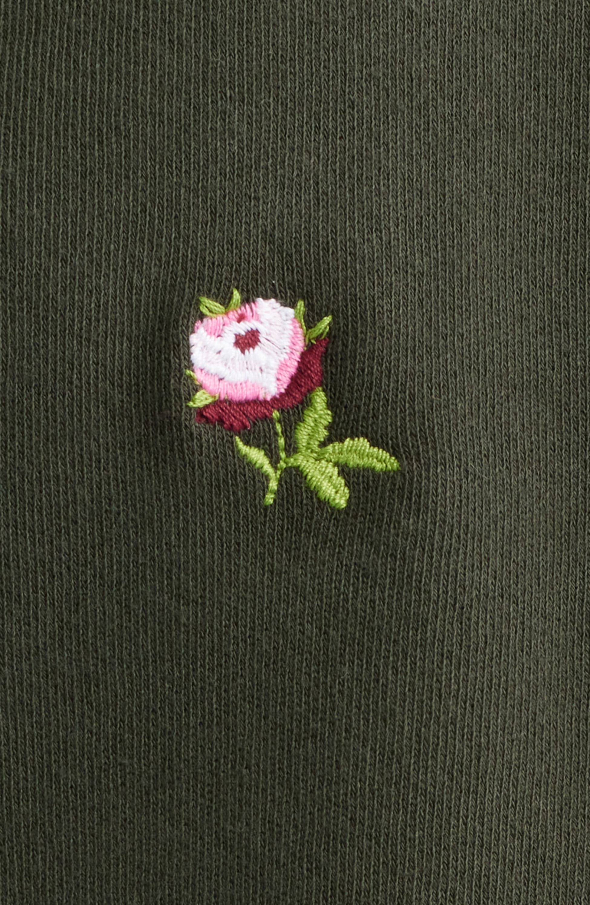 The Great - The College Sweatshirt w/ Embroidered Roses