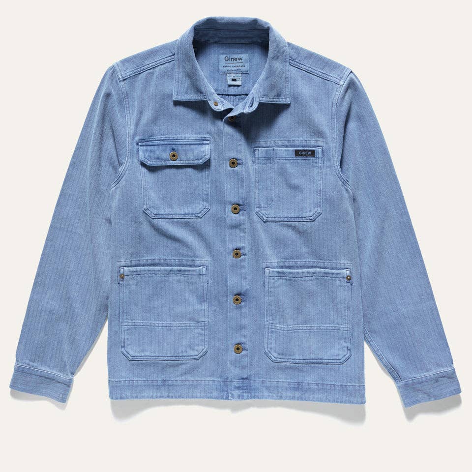 GINEW-Barn Jacket Indigo Herringbone