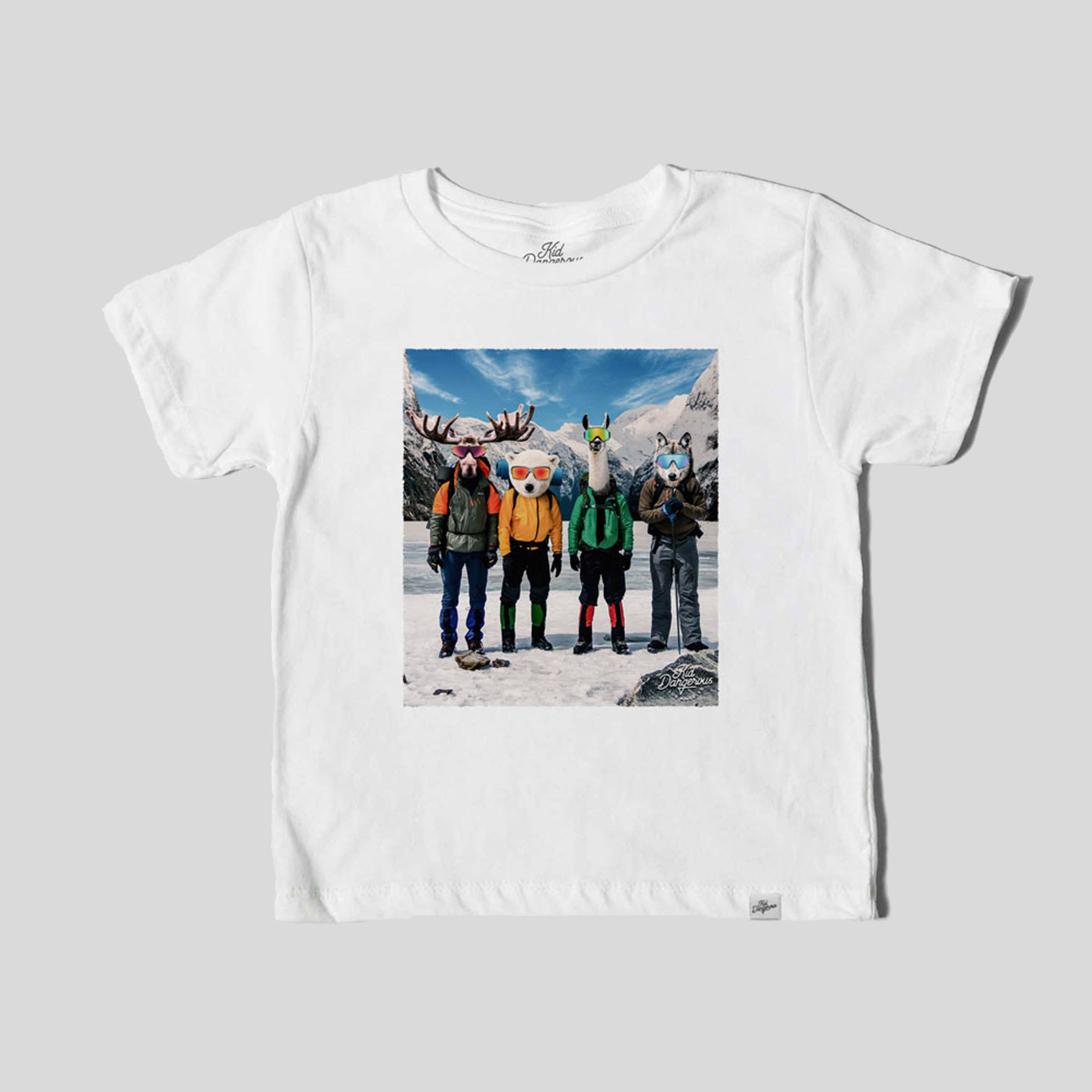 Kids Hiking Homies T-Shirt Animal Graphic Tee