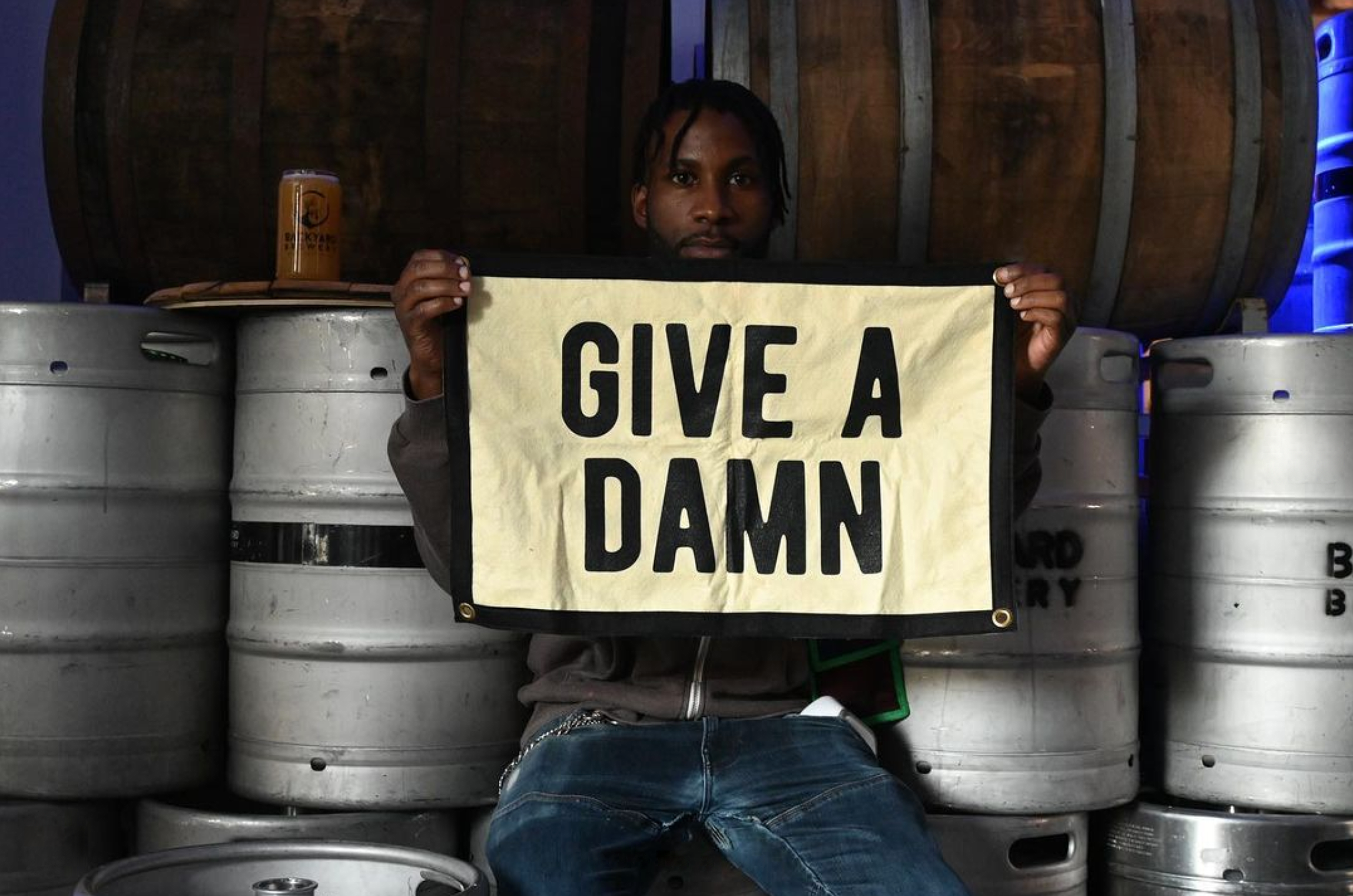 Give A Damn - Camp Flag