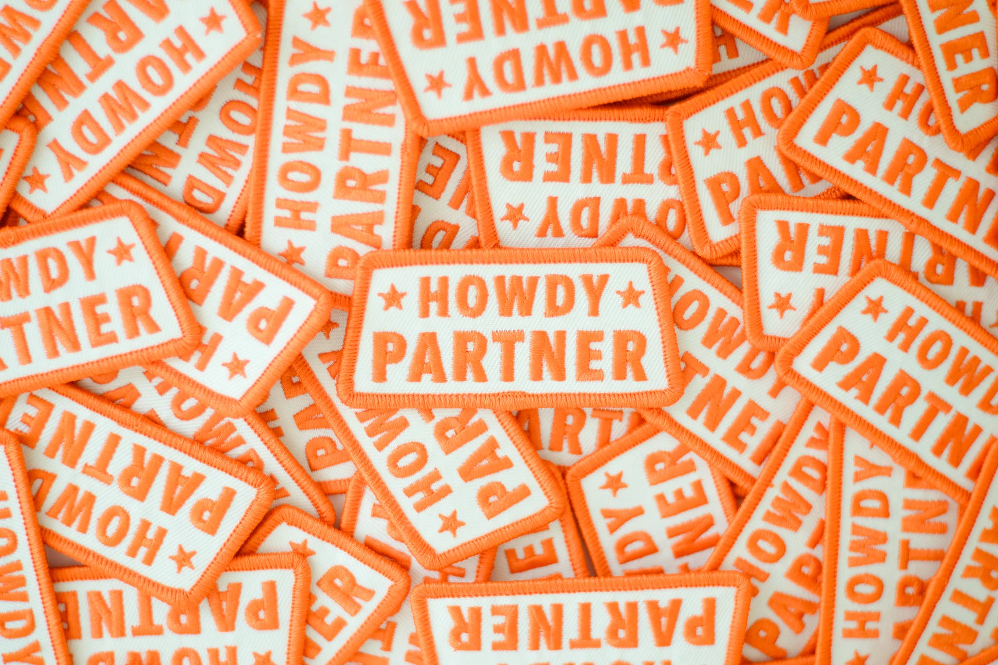 Howdy Partner Embroidered Iron on Patch