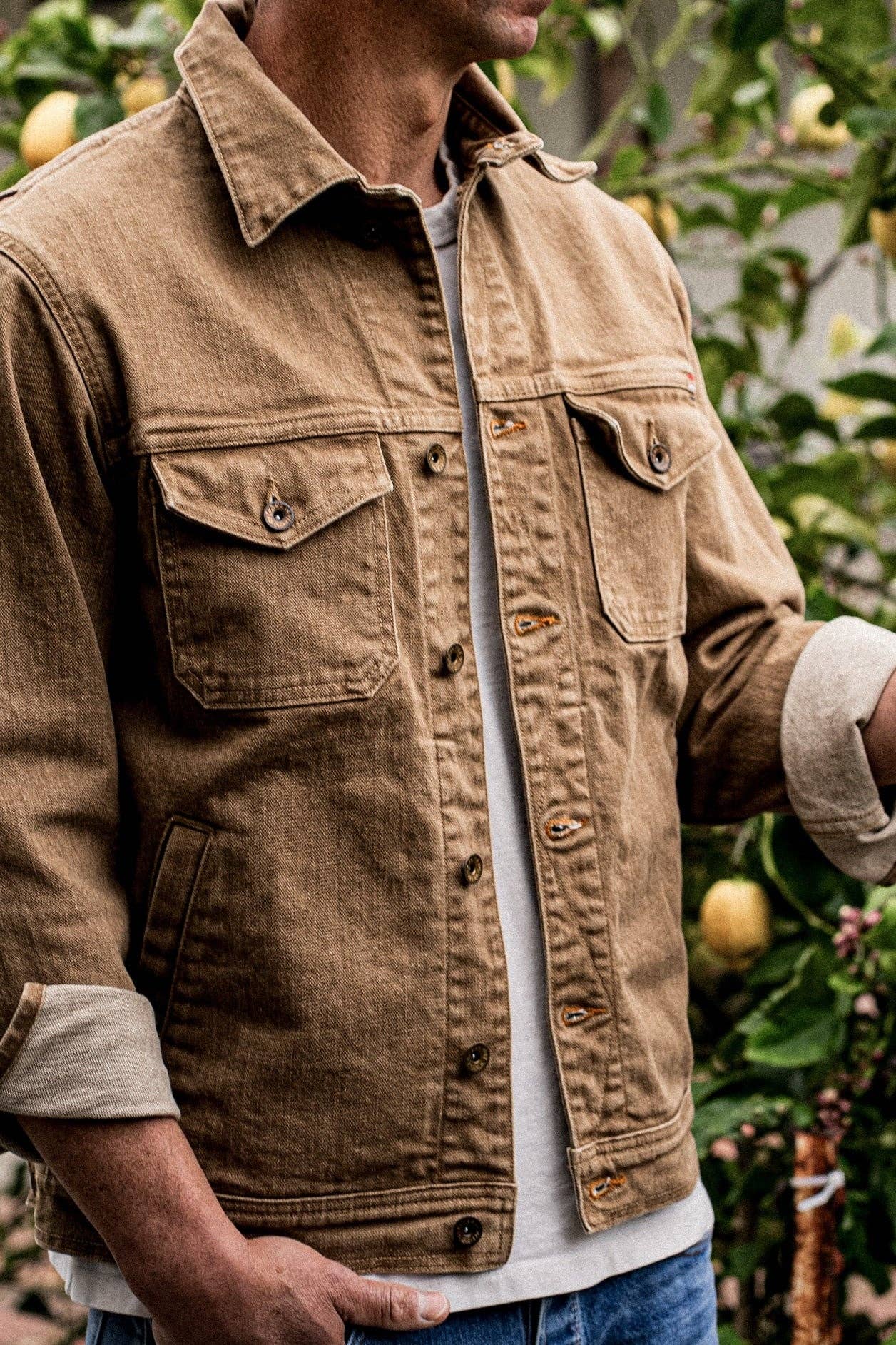 Artcher Jacket | 14oz Broken Twill Denim in Black Stone