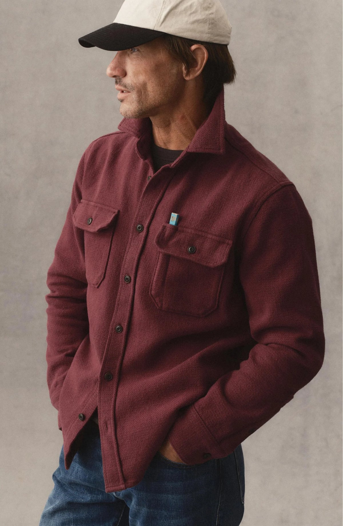 Taylor Stitch - The Division Shirt in Black Cherry